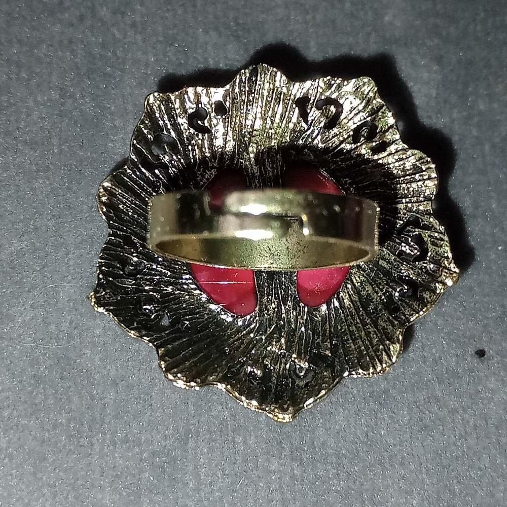 8 New Pink & Gold Adjustable Rings - Picture 2 of 6